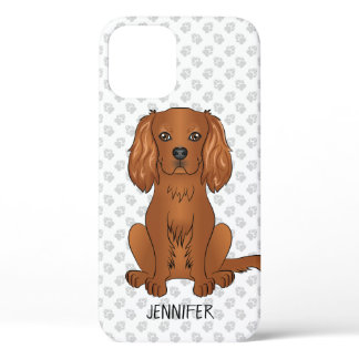 Ruby Cavalier King Charles Spaniel &amp; Name iPhone 12 Case