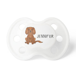 Ruby Cavalier King Charles Spaniel &amp; Name Pacifier
