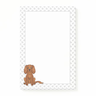 Ruby Cavalier King Charles Spaniel &amp; Paws Post-it Notes