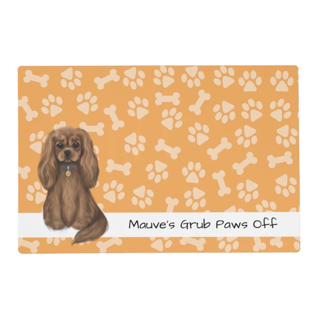 Ruby Cavalier King Charles Spaniel   Placemat (Front)