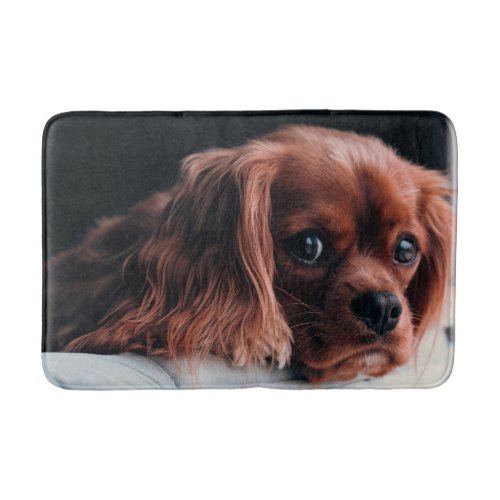 Ruby Cavalier King Charles Spaniel Puppy Dog Bath Mat