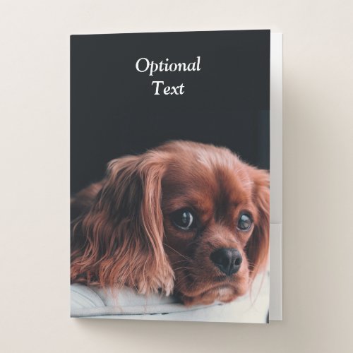 Ruby Cavalier King Charles Spaniel Puppy Dog Pocket Folder