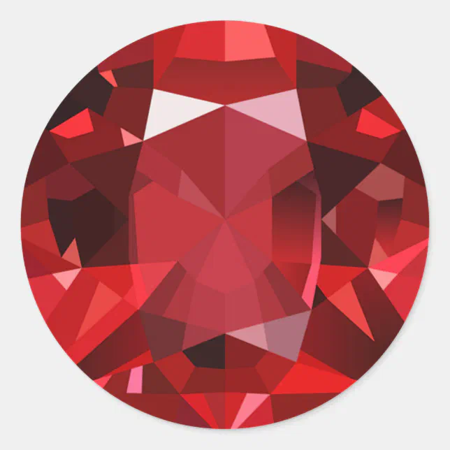 Ruby classic round sticker | Zazzle