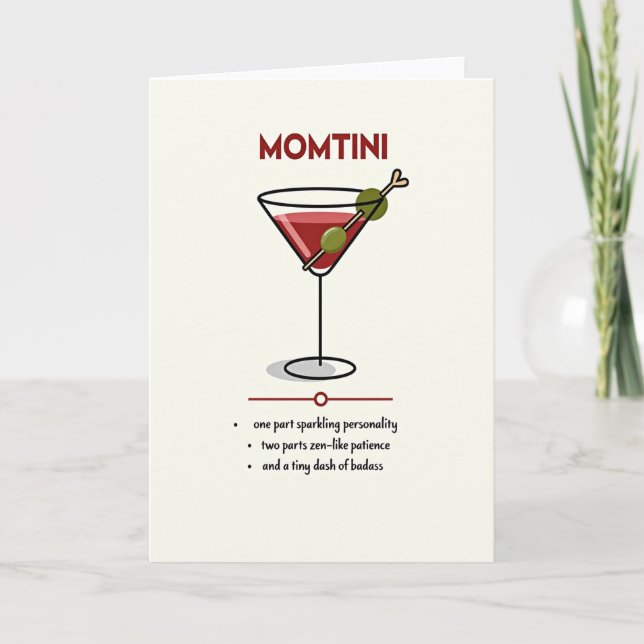 Ruby Cocktail Mothers Day Card (Front)