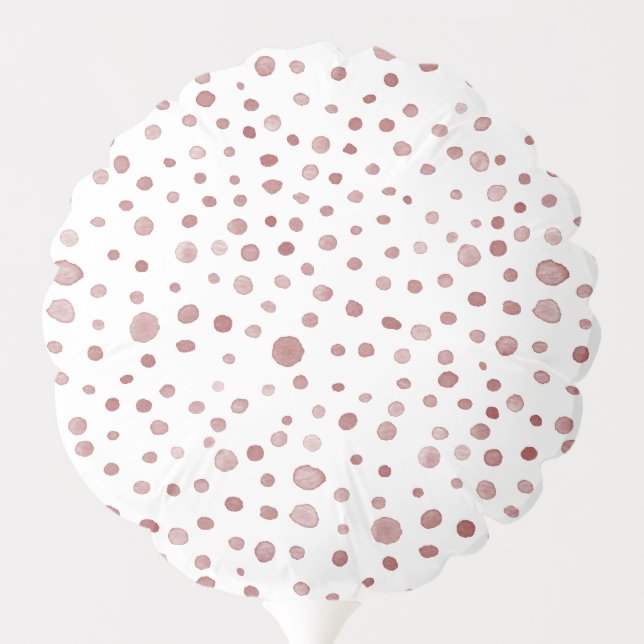 Ruby Confetti Watercolor Dots Balloon (Back)