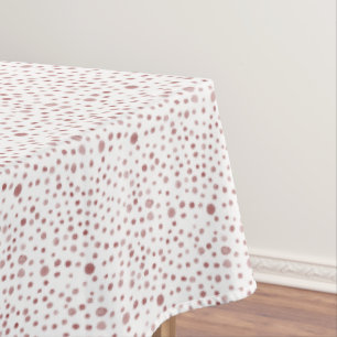Ruby Confetti Watercolor Dots Table Cloth