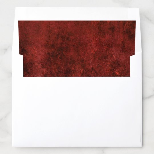Ruby Crimson Red Classic Grunge Crushed Velvet Envelope Liner