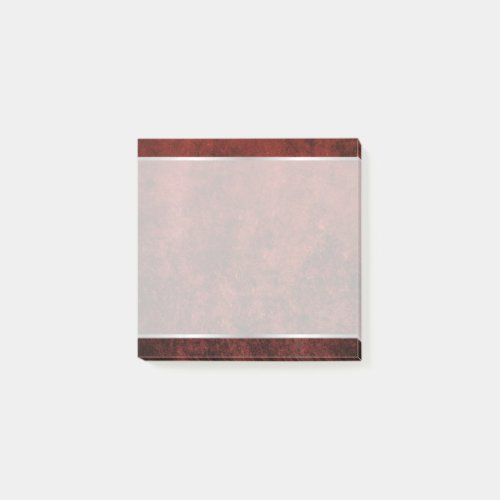 Ruby Crimson Red  Classic Grunge with Silver Trim Post_it Notes