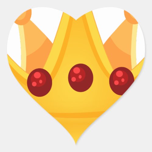 Ruby Crown Heart Sticker