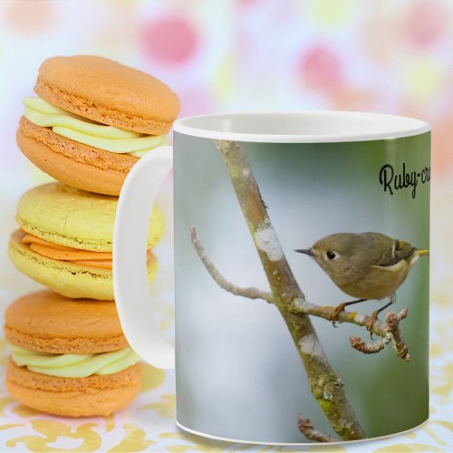 Ruby crowned kinglet coffee mug