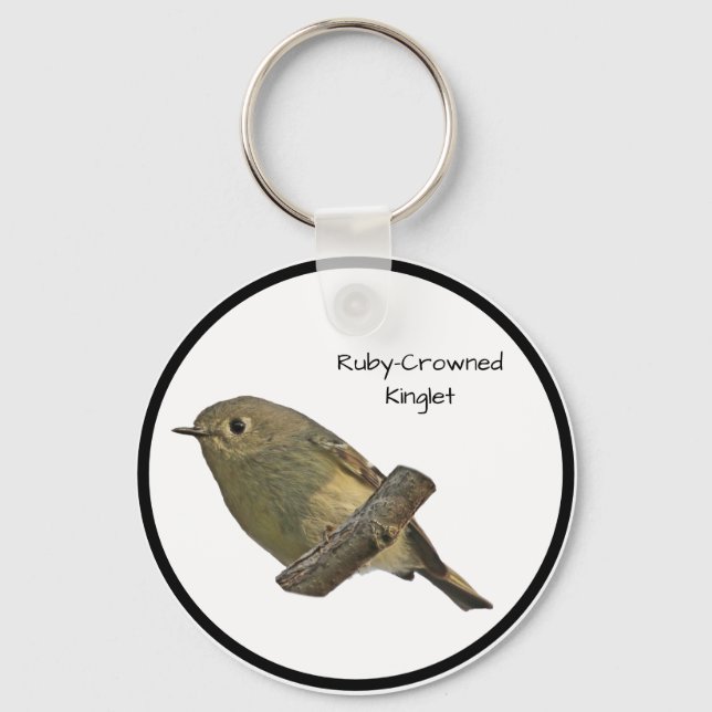 Ruby-Crowned Kinglet Keychain (Front)