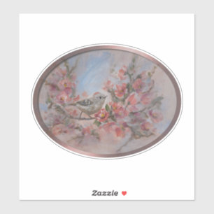 Ruby Crowned Kinglet Sticker
