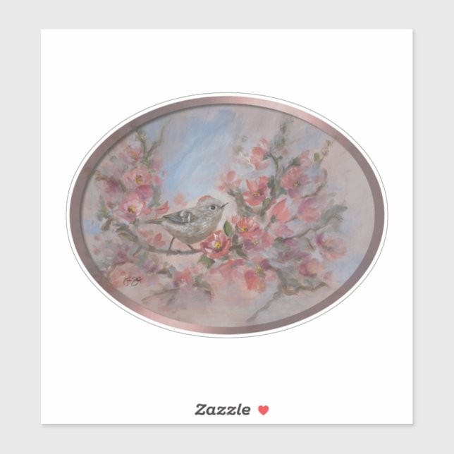 Ruby Crowned Kinglet Sticker (Sheet)