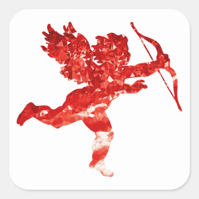 RUBY CUPID SQUARE STICKER (Front)
