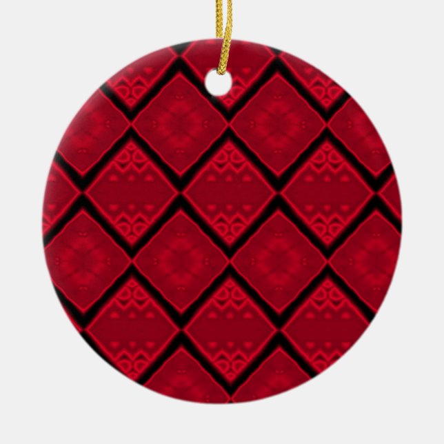 ruby  diamond ceramic ornament (Front)