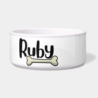 Ruby - dog personalised bowl