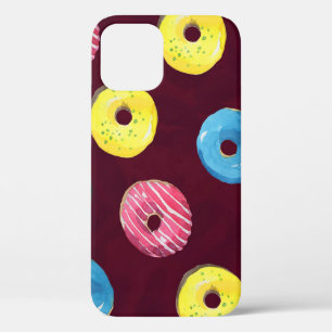 Ruby Donuts: Watercolor Seamless Pattern. iPhone 12 Case