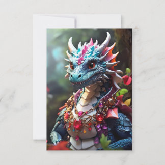 Ruby Dragon Thank You Card