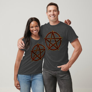 Ruby Enchantment: Pentagram Elegance T-Shirt