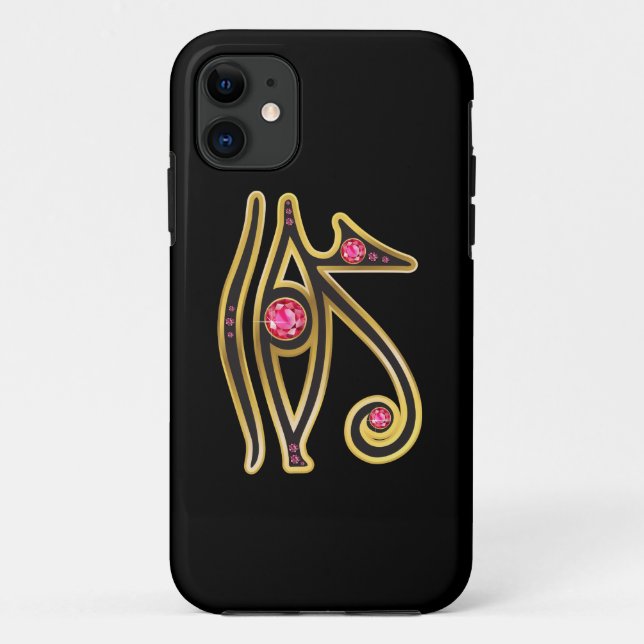 Ruby  Eye of Ra in Gold Case-Mate iPhone Case (Back)