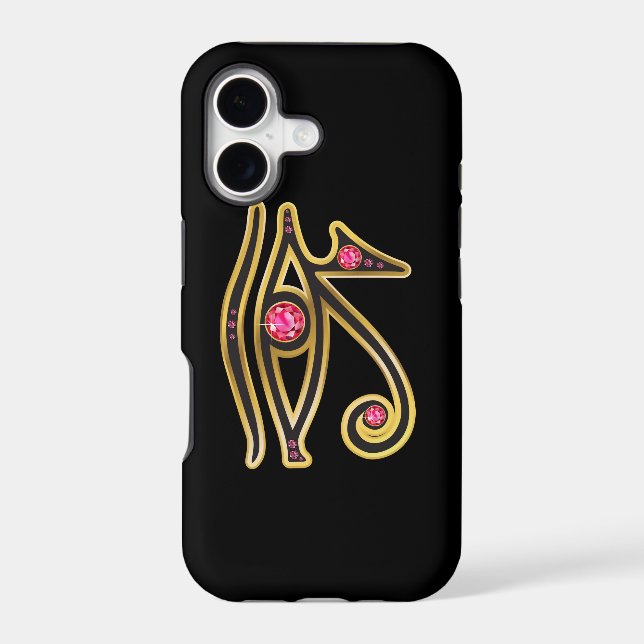 Ruby  Eye of Ra in Gold Iphone Case (Back)