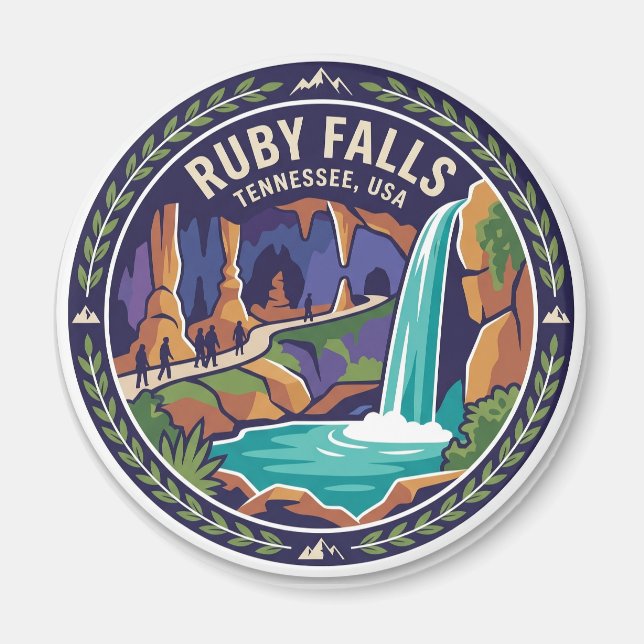 Ruby Falls Tennessee Magnet (Front)