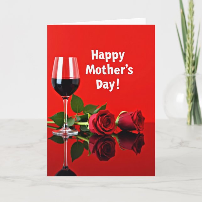 Ruby Floral Mothers Day Card (Front)