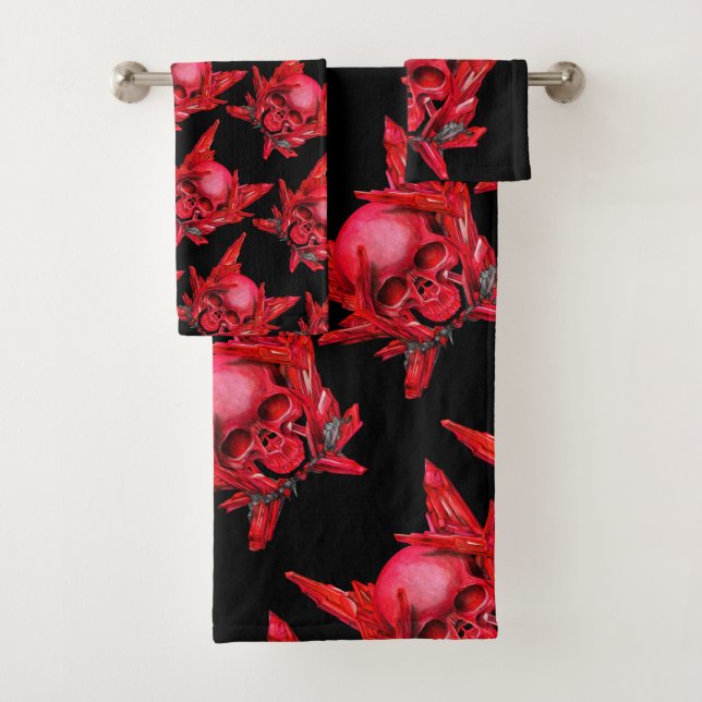 Ruby GEM skull Bath Towel Set (Insitu)