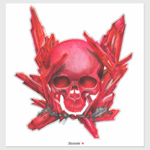 Ruby gem skull sticker