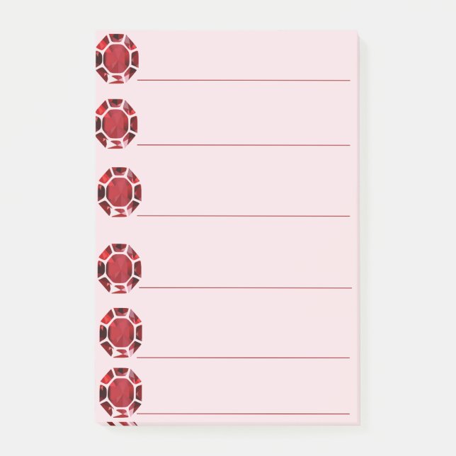 Ruby Gem stone Checklist Post-it Notes (Front)