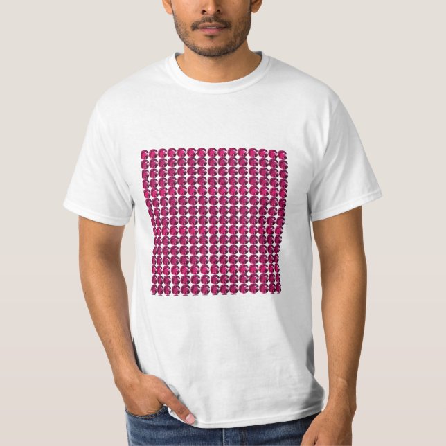 Ruby Gemstone Art, Red T-Shirt (Front)