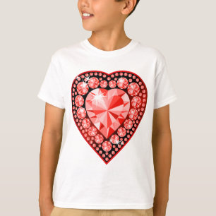 Ruby Gemstone Heart T-Shirt