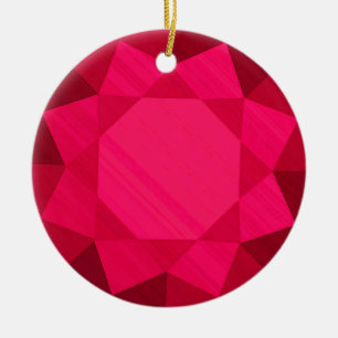 Ruby Gemstone / Jewel Graphic Image  Ceramic Ornament