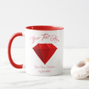 Ruby Gemstone. Jewelry. 40 Wedding Anniversary Mug