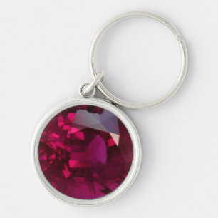Ruby Gemstone Keychain
