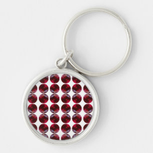 Ruby Gemstone Keychain