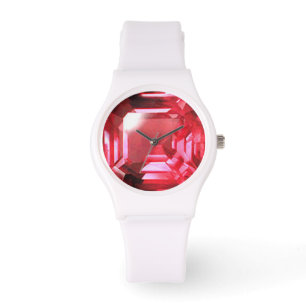 Ruby Gemstone Pink Watch