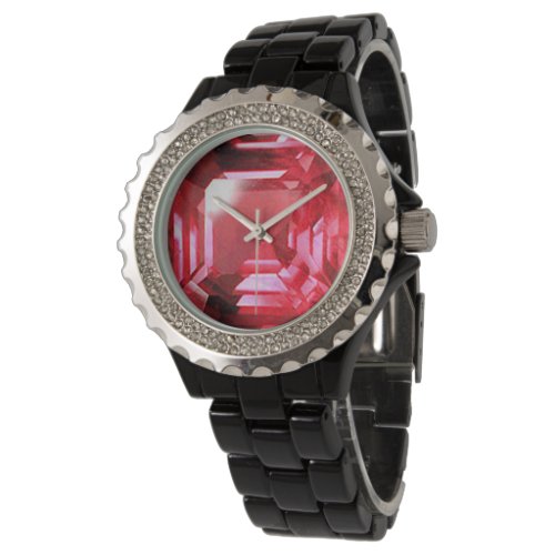 Ruby Gemstone Pink Watch