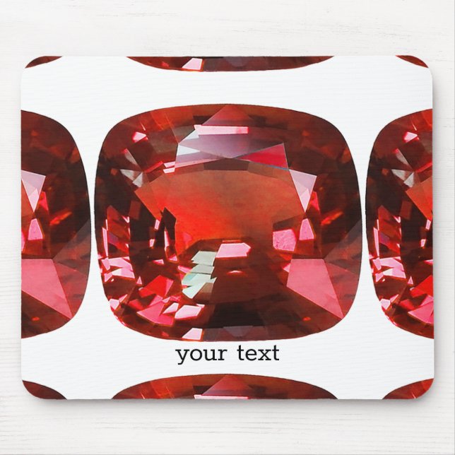Ruby Gemstone Red Mouse Pad (Front)