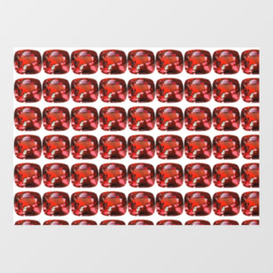 Ruby Gemstone Red Window Cling