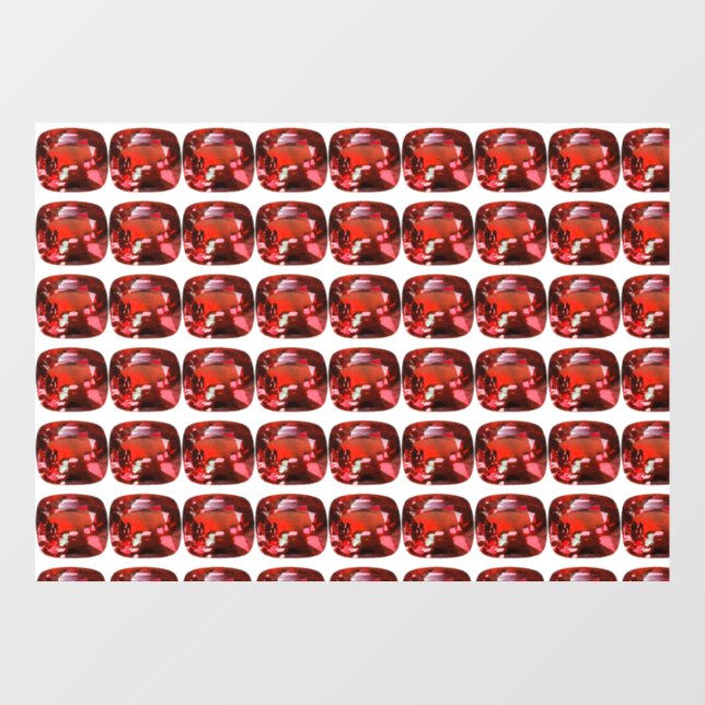 Ruby Gemstone Red Window Cling (Sheet)