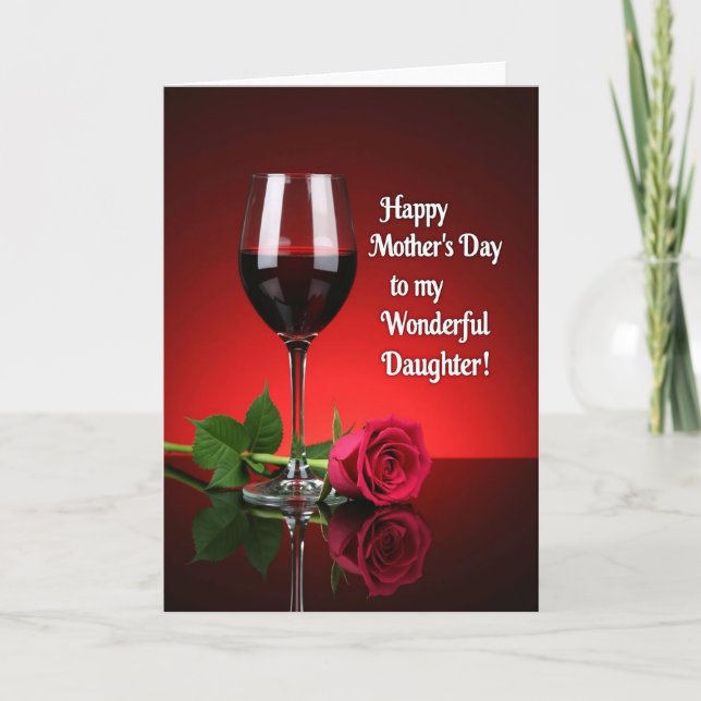 Ruby Glass Mothers Day Card (Front)