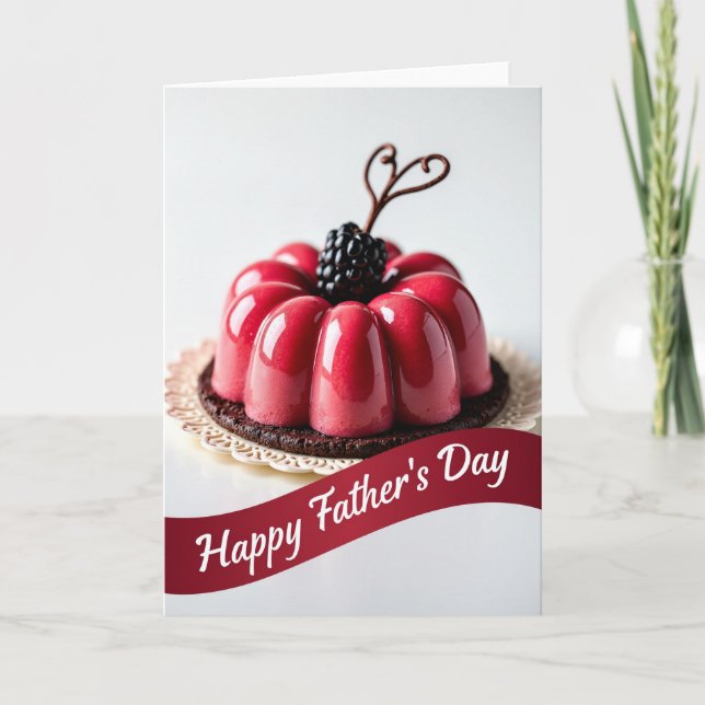 Ruby Glazed Fathers Day Cake Card (Front)