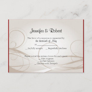 Ruby Heart 40th Anniversary Response Card