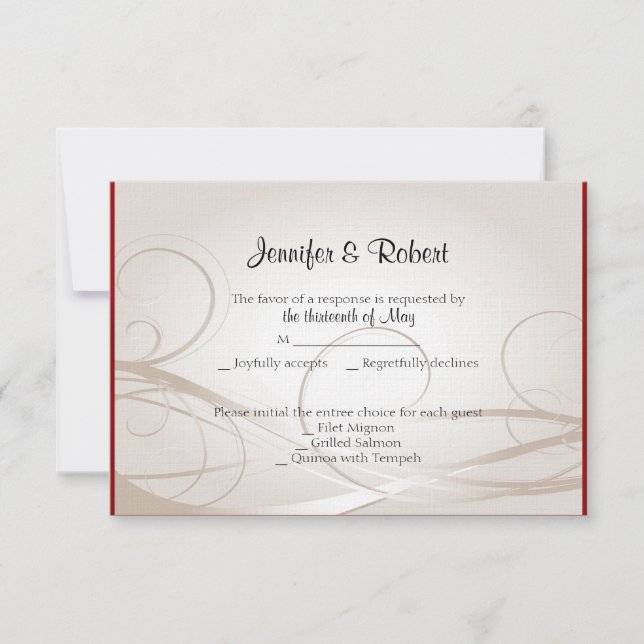 Ruby Heart 40th Anniversary Response Card (Front)