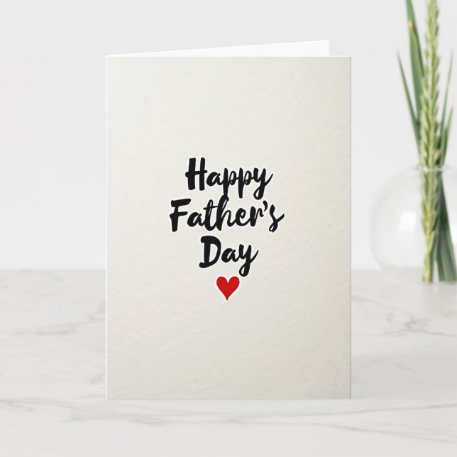 Ruby Heart Fathers Day Script Card (Front)
