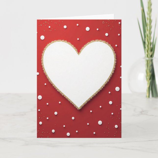 Ruby Heart Festive Joy Card (Front)