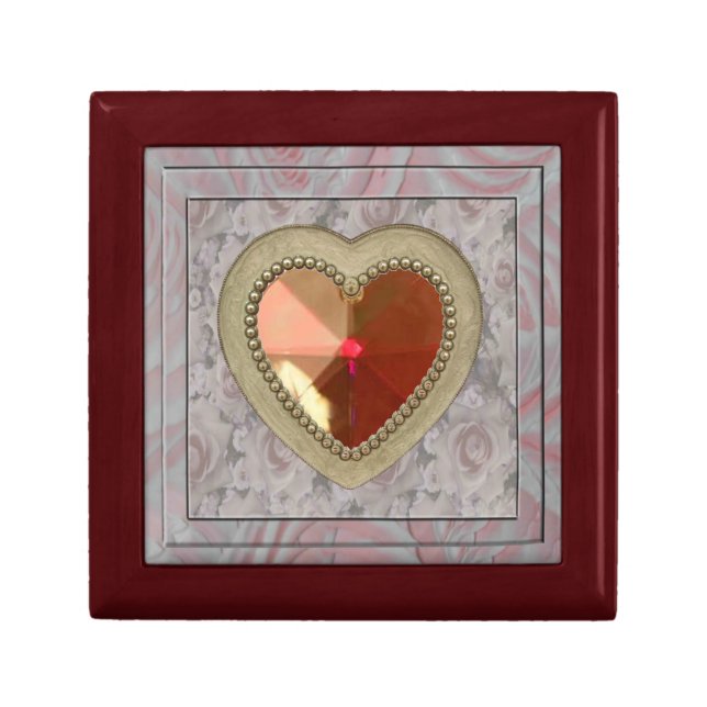 Ruby Heart Giftbox Jewelry Box (Front)