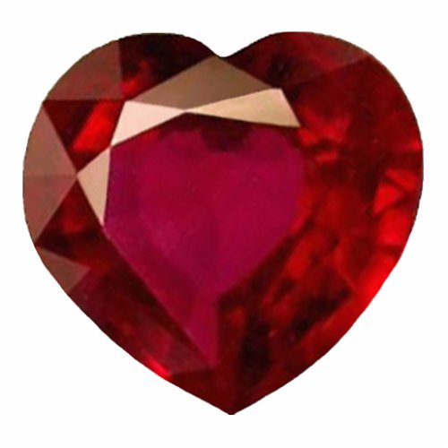 Ruby Heart Magnet