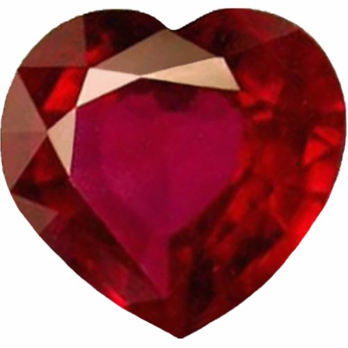 Ruby Heart Pin Cutout